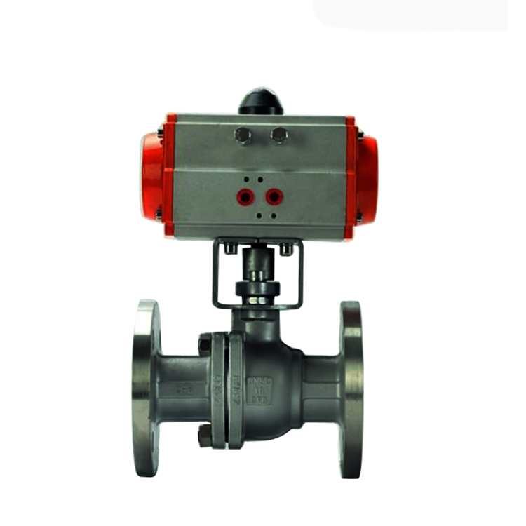 气动铸钢球阀 气动铸钢法兰球阀厂家 沪工阀门股份